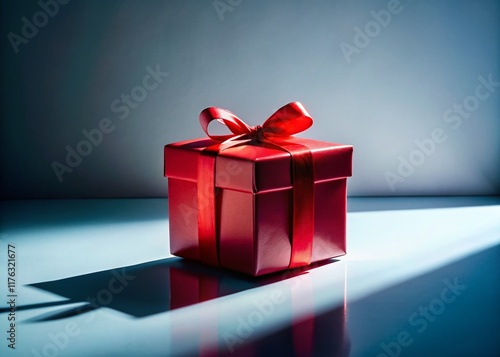 Wallpaper Mural Silhouette Christmas Gift Box on White Background - Holiday Present Torontodigital.ca