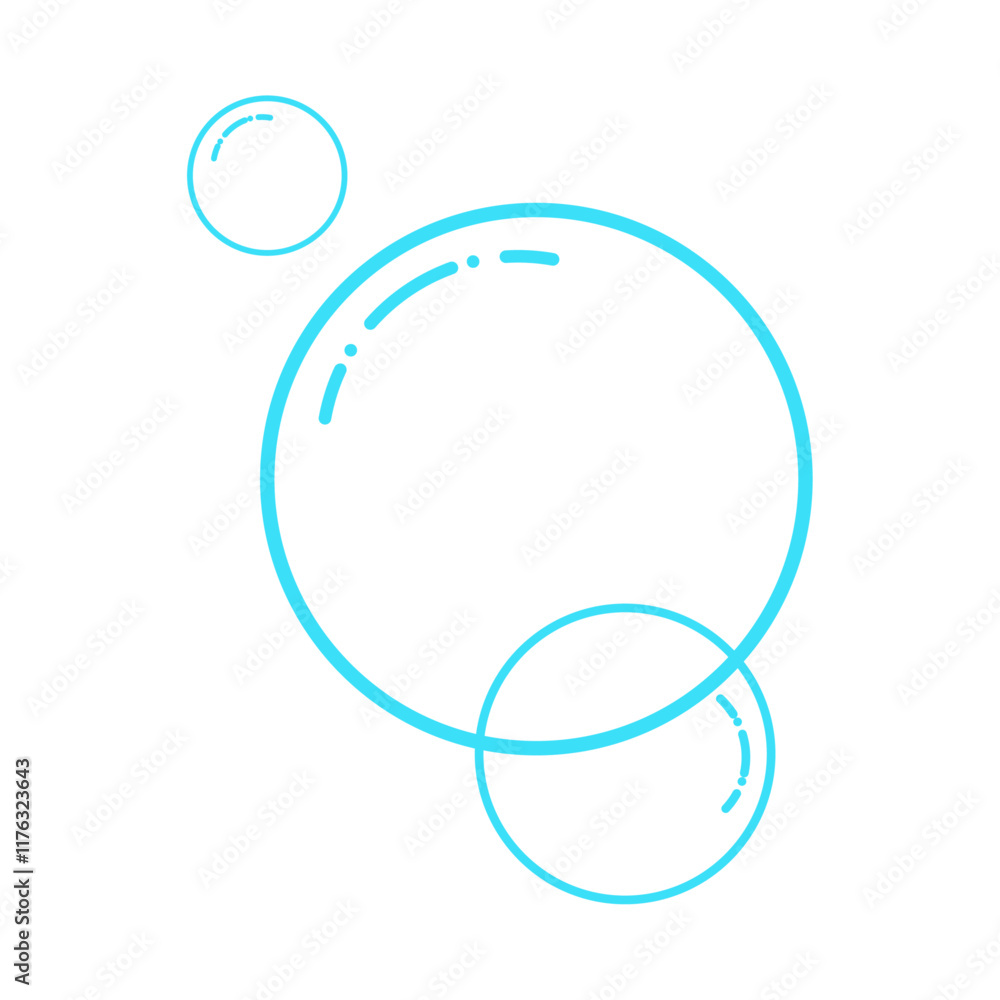 Hand drawn doodle of soap bubbles and foam in the air, Fizzy, soap foam, bath or soda. Icons for water and soda. Flat isolated on white background vector illustration Hand drawn doodle of soap bubbles and foam in the air, Fizzy, soap foam, bath or soda. Icons for water and soda. Flat isolated on white background vector illustration