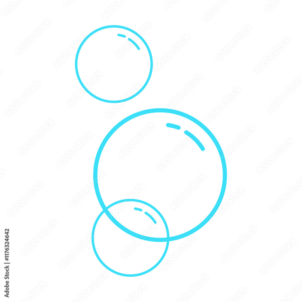 Hand drawn doodle of soap bubbles and foam in the air, Fizzy, soap foam, bath or soda. Icons for water and soda. Flat isolated on white background vector illustration Hand drawn doodle of soap bubbles and foam in the air, Fizzy, soap foam, bath or soda. Icons for water and soda. Flat isolated on white background vector illustration