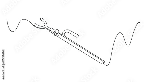 Art & Illustratcontinuous line drawing of steering wheel lock.one line drawing of steering wheel lock icon.isolated white backgroundion
