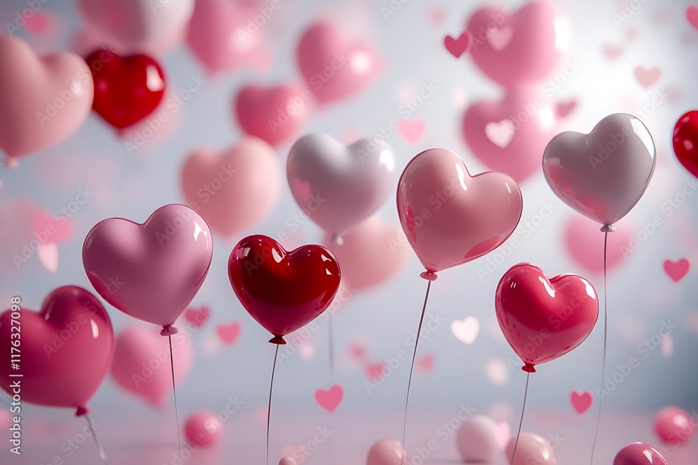 Floating Heart Balloons with Romantic Pink and Red Tones – Valentine’s Day or Wedding Background for Love-Themed Designs, Greeting Cards, Invitations, Banners, and Social Media Templates Floating Heart Balloons with Romantic Pink and Red Tones – Valentine’s Day or Wedding Background for Love-Themed Designs, Greeting Cards, Invitations, Banners, and Social Media Templates