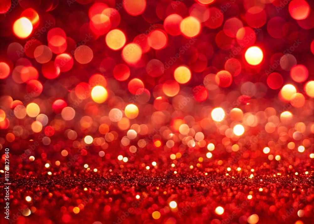 Sparkling Red Bokeh Background for Festive Celebrations - Joyful Holiday Stock Photo Sparkling Red Bokeh Background for Festive Celebrations - Joyful Holiday Stock Photo
