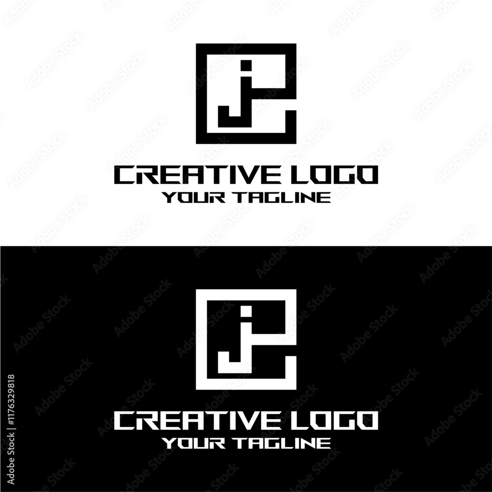 Obraz premium creative letter logo ej design vector
