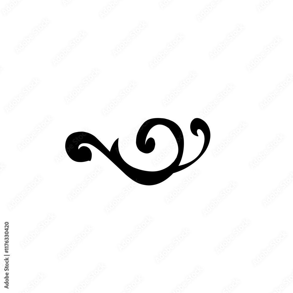 Swirl elements decorative illustration Swirl elements decorative illustration