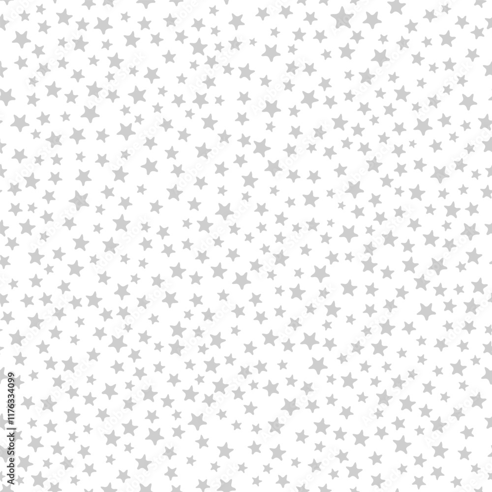 All over seamless repeat pattern with ditsy tiny little light gray stars on white. Versatile trendy ditsy background for baby, kids, Christmas, wrap, packaging and more. All over seamless repeat pattern with ditsy tiny little light gray stars on white. Versatile trendy ditsy background for baby, kids, Christmas, wrap, packaging and more.