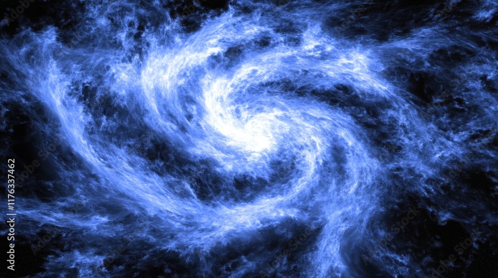 Abstract swirling blue nebula cosmic background. Abstract swirling blue nebula cosmic background.