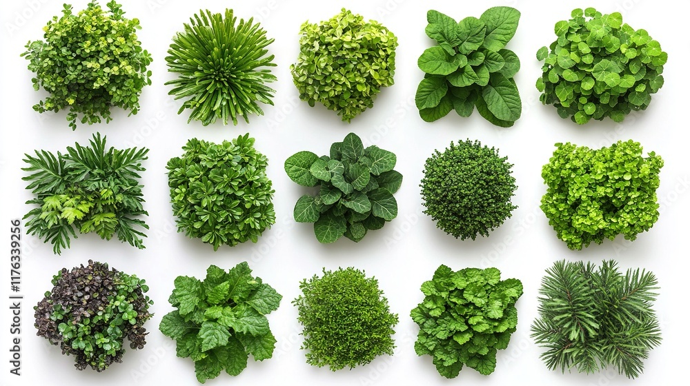 A vibrant assortment of various green herbs and leafy plants arranged aesthetically. A vibrant assortment of various green herbs and leafy plants arranged aesthetically.