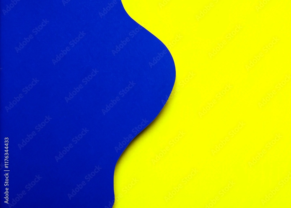 Blue and yellow paper background with copy space for text or image. Blue and yellow paper background with copy space for text or image.