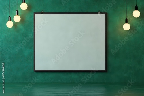 A tranquil image of a glowing whiteboard with group contributions in a virtual classroom, representing collaborative learning photo