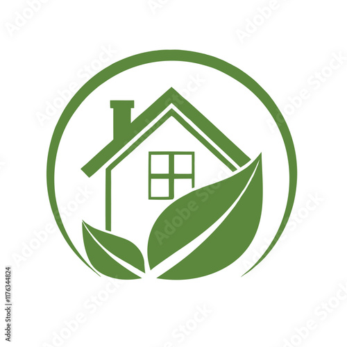 Eco-Friendly House Vector Design. photo