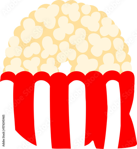 Popcorn Letter Alphabet Vector Element Q