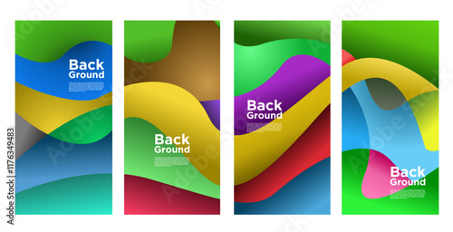 Vector Colorful liquid and fluid background