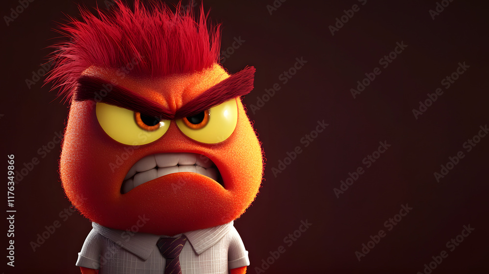 Fototapeta premium angry face with copy space 