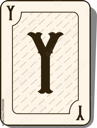 Playing Card Letter Alphabet Vector Element Y