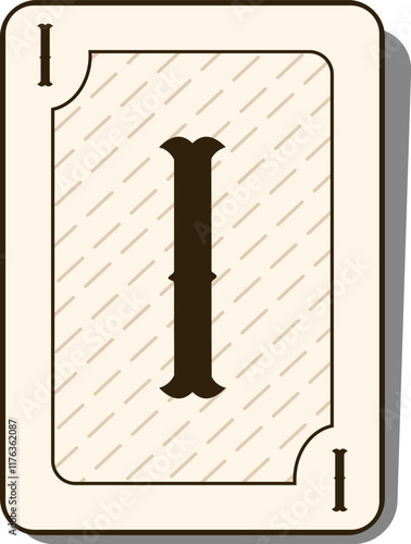 Playing Card Letter Alphabet Vector Element I