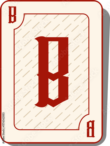 Playing Card Letter Alphabet Vector Element B