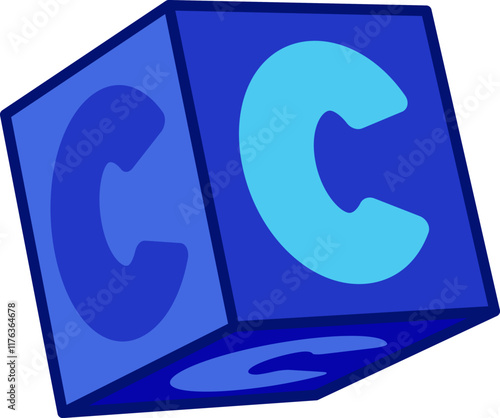 Dice Letter Alphabet Vector Element C