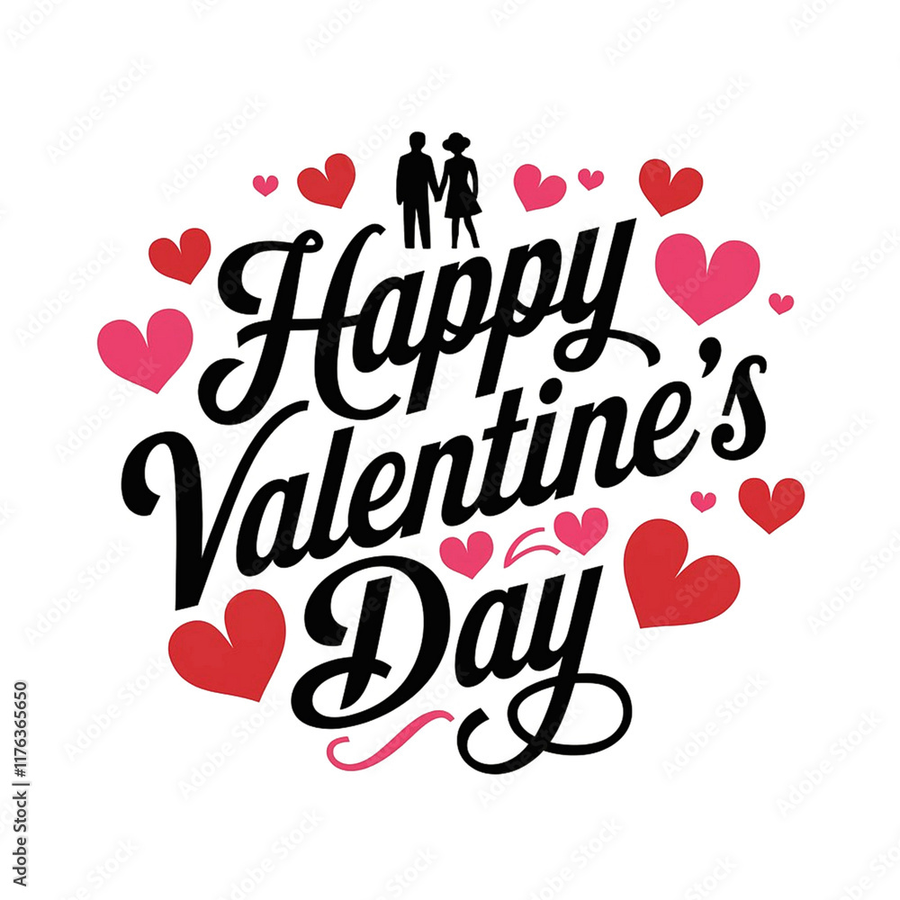 Naklejka premium Happy valentines day png design