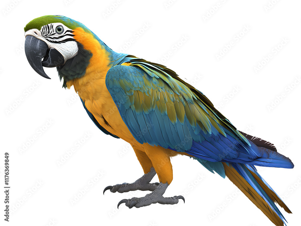 Fototapeta premium blue and yellow macaw