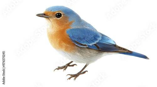 a beautiful bluebird on a transparent