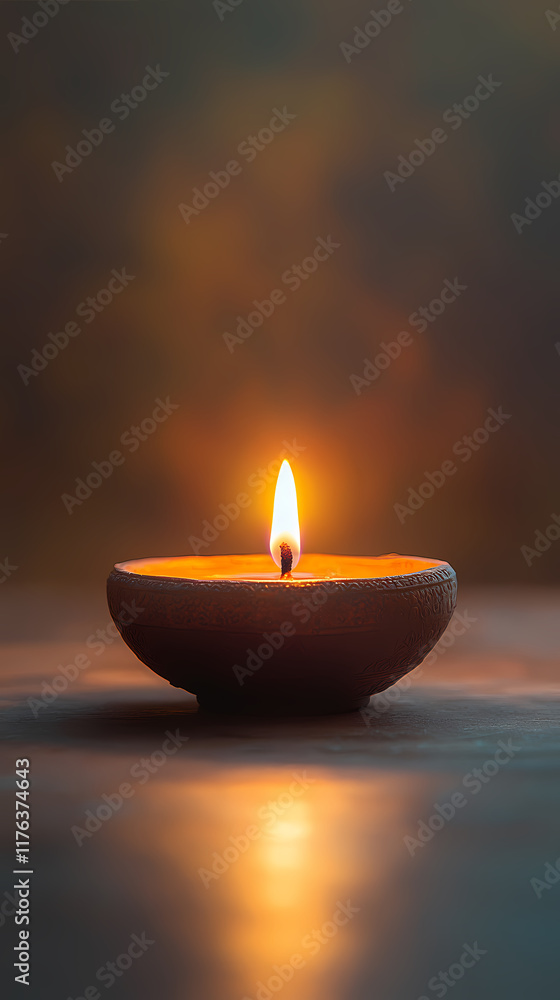 Candlelight ambiance in tranquil dusk Candlelight ambiance in tranquil dusk