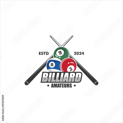 Modern Billiard club Logo Template Design