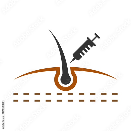 Follicle hair icon design