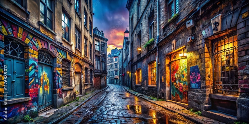 Fototapeta premium Urban Exploration Brussels Belgium: Hidden Gems & Decaying Beauty