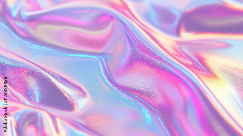 Fototapeta premium Blurred pastel pink holographic background with grainy textures and a soft noise effect, perfect for lo-fi retro design aesthetics