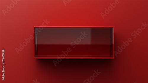 Wallpaper Mural Empty Red Display Case on Matching Red Background Torontodigital.ca