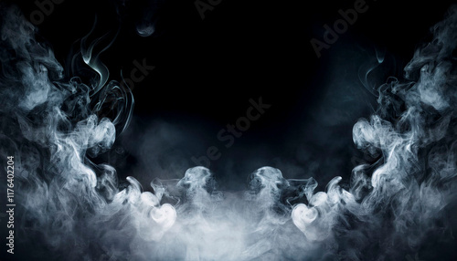 smoke on black background