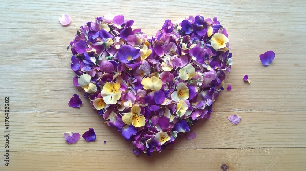 a heart shaped flower arrangement on a wooden table a heart shaped flower arrangement on a wooden table
