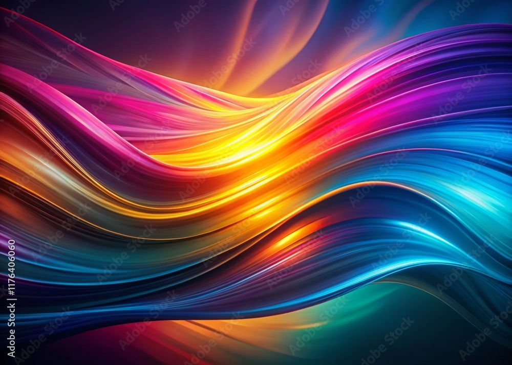 Obraz premium Vibrant Abstract Energy Stream: Minimalist Flowing Color Photography