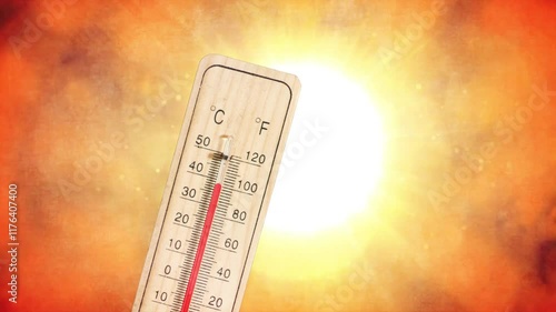 A hot summer and a thermometer	