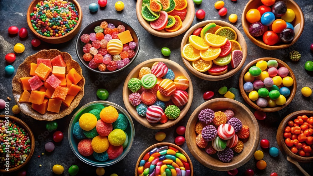 Fototapeta premium Vibrant Candy & Sweet Treats: Long Exposure Photography