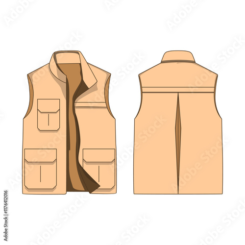 Jaket Rompi Vector Image And Illustration