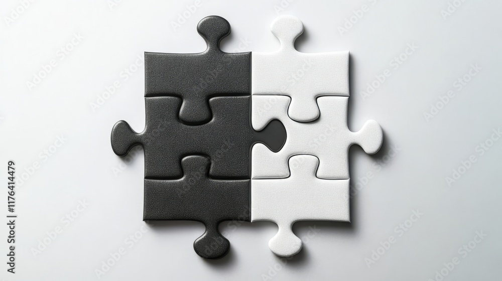 a black and white puzzle piece existing a black and white puzzle piece existing