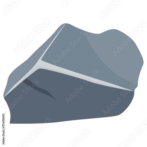 Big Stone Mountain with Cartoon Design. Vector Illustration Isolated on White background