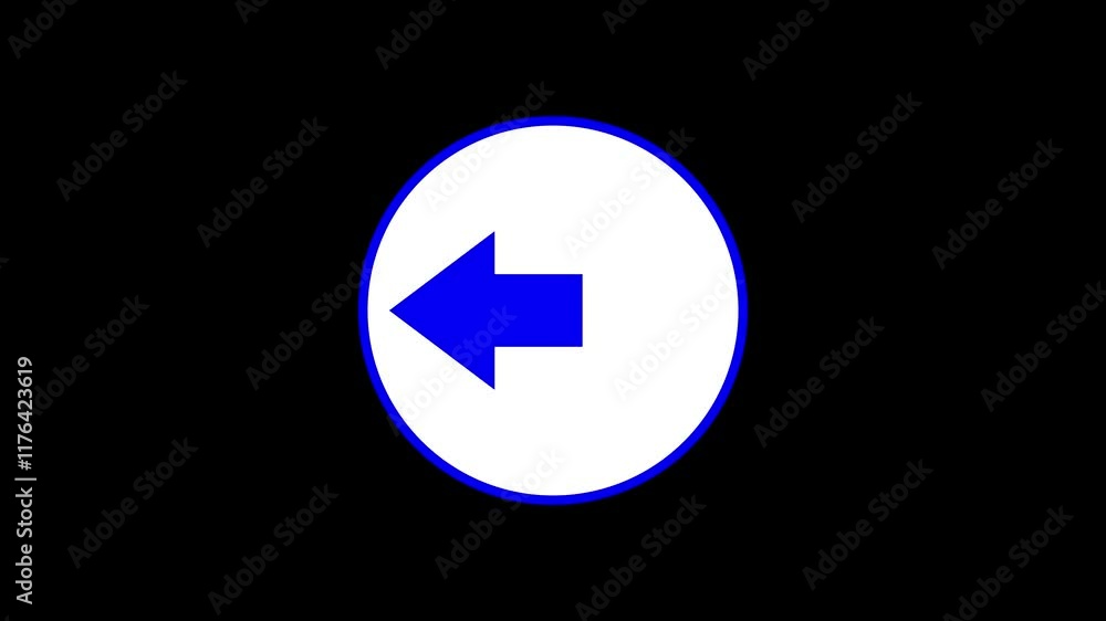 Left arrow animation. Logo arrow icon concept motion. 4k video footage. Left arrow animation. Logo arrow icon concept motion. 4k video footage.