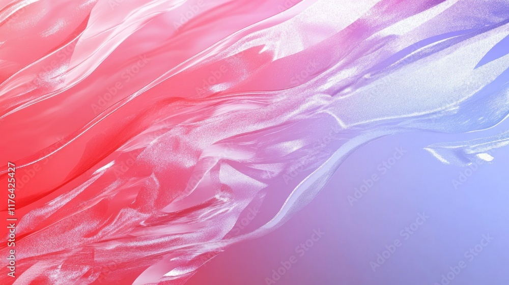 Fototapeta premium Stylish American flag with soft gradients and waving textures, set against a minimalist backdrop with ample space for design purposes