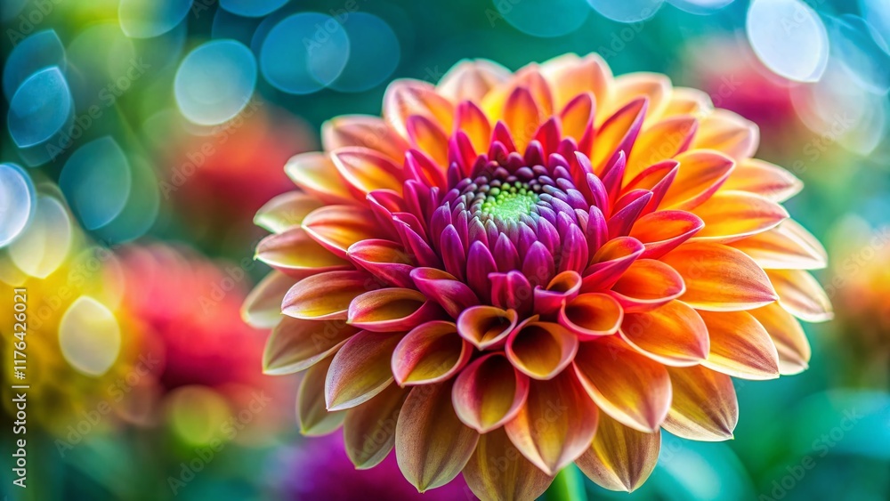 Obraz premium Vibrant Macro Flower Closeup: Free 1080p Wallpaper