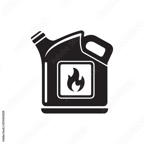 Gasoline can icon design on white background