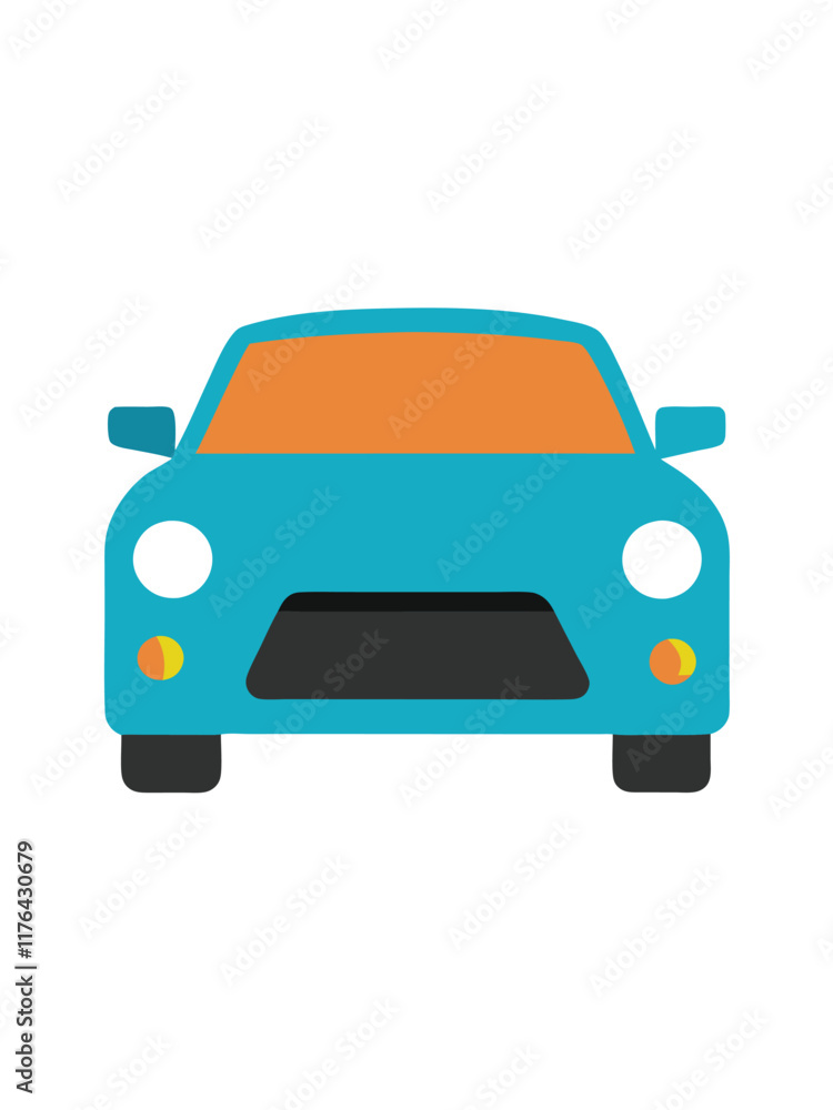 Car front view flat illustration on white background
Car front view flat illustration on white background