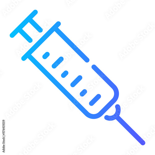 syringe Line Gradient Icon