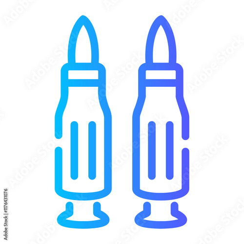 ammunition Line Gradient Icon photo