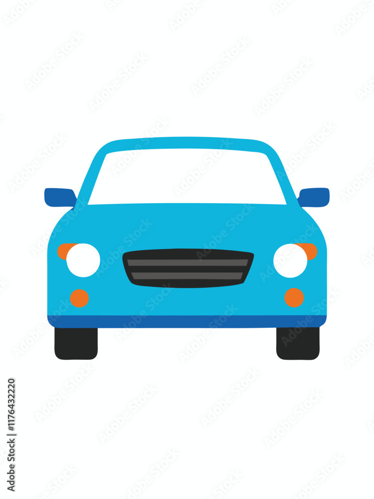Car front view flat illustration on white background
Car front view flat illustration on white background