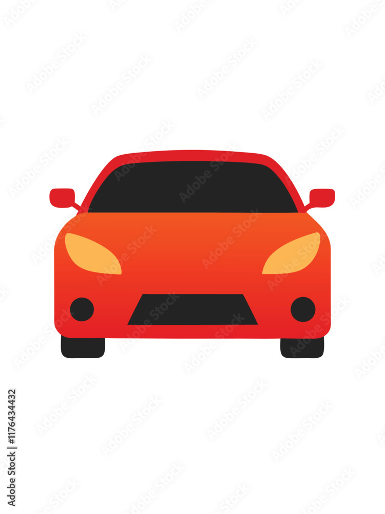Car front view flat illustration on white background
Car front view flat illustration on white background