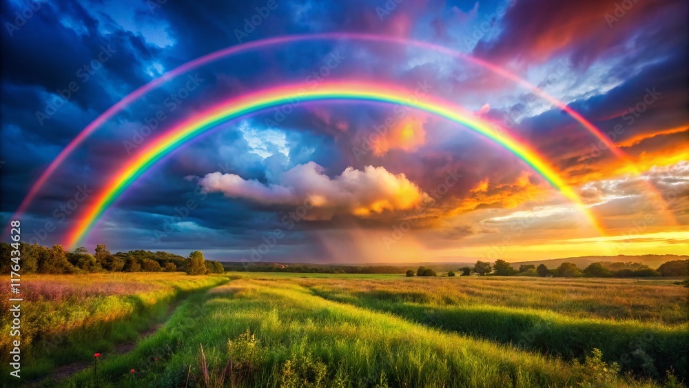 Obraz premium Vibrant Rainbow Background with High Depth of Field - Stock Photo