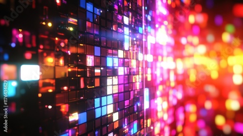 Wallpaper Mural Colorful and Vibrant Multimedia Streaming Wall with Bright Lights and Dynamic Patterns for Digital Art and Display Purposes Torontodigital.ca