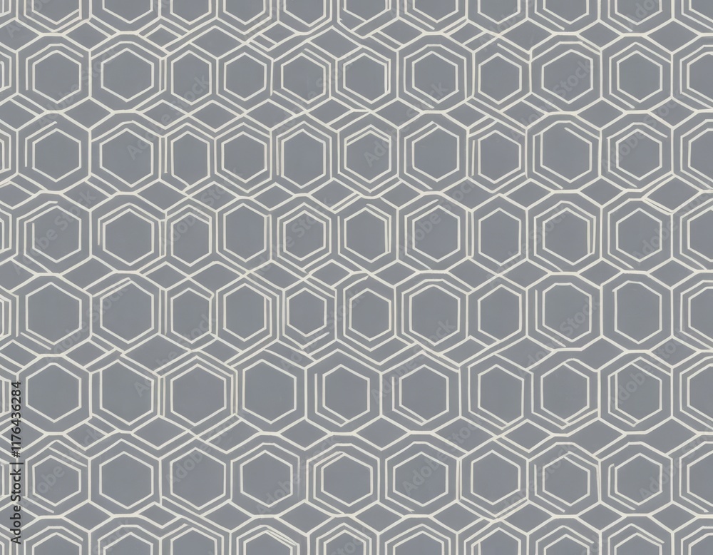 Elegant Geometric Hexagon Pattern: Seamless Grey and Beige Abstract Background Elegant Geometric Hexagon Pattern: Seamless Grey and Beige Abstract Background